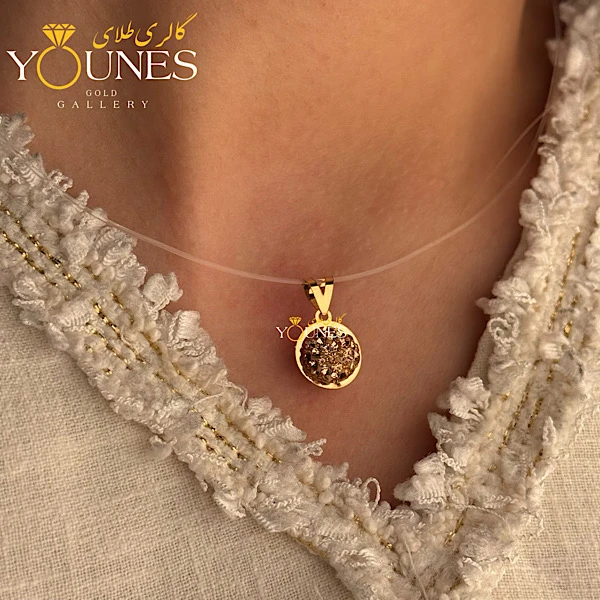 آویز سواروسکی گوی طلایی طلا